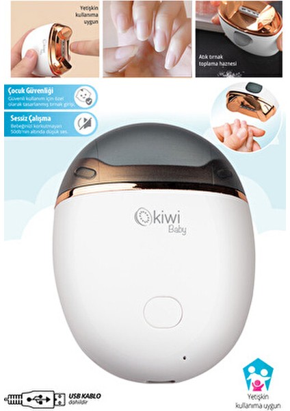 K-Baby 41 Bebek Tırnak Törpüsü Otomatik Tasarım Kompakt Beyaz Renkli Kullanım Kolaylığı