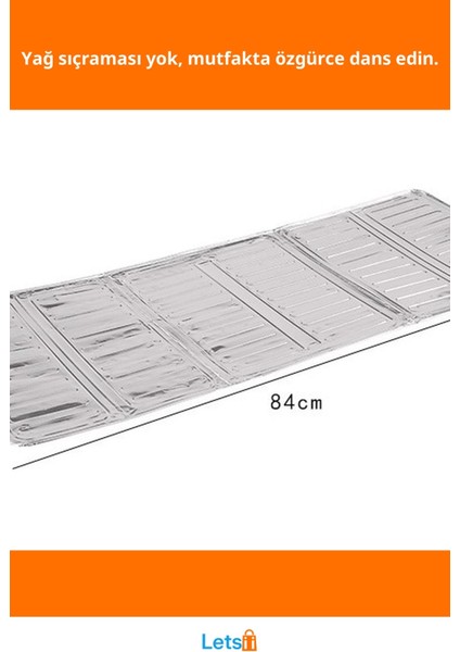 Katlanabilir Paslanmaz Ocak Yağ Koruyucu Alüminyum Paravan 32,5X84 cm fiyatları