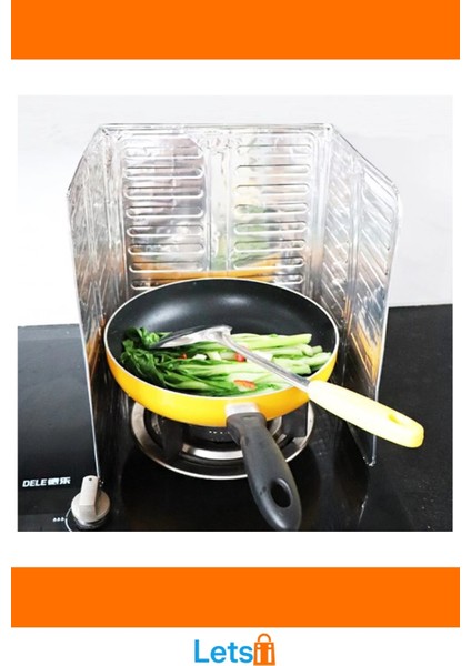 Katlanabilir Paslanmaz Ocak Yağ Koruyucu Alüminyum Paravan 32,5X84 cm fırsatları