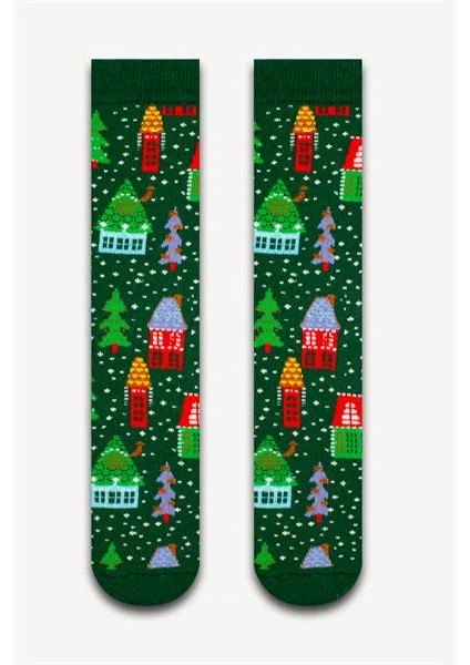 Noel Evler Havlu Çorap