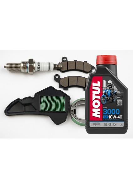 Honda Pcx 125 (2018-2020) Eco Bakım Seti - Motul 3000, Hava Filtresi, Ctvr Balatalar, Ngk Buji