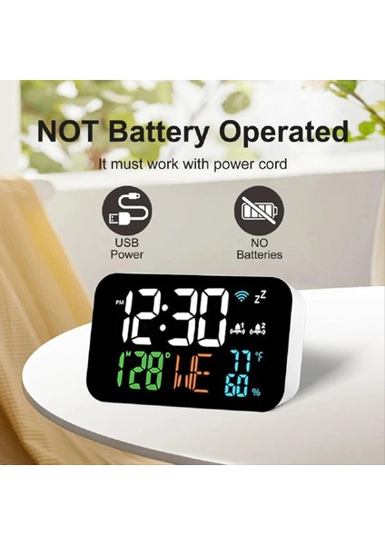 Tuya Wifi Saat Takvimi Akıllı Termometre Higometre Dijital LED Ekran Destek Wifi (Yurt Dışından) modelleri