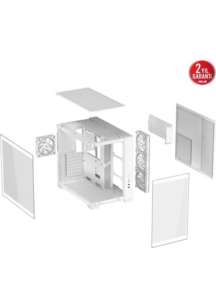 A32 Plus Panoramik Gaming Mid-Tower Pc Kasası Beyaz fiyatları