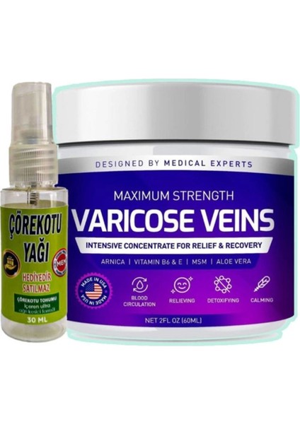 Süper Pharmapulse Varicose Veins Purple Bakım Kremi 100 ml + Çörek Otu Yağı 30 ml