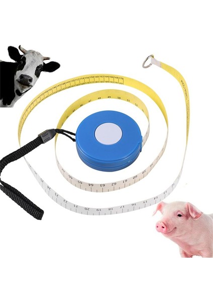 2,5m Geri Çekilebilir Ölçüm Bandı Içme Kasesi Vücut Ağırlık Bant Memperi Domuz Sığır Büstü Ağırlığı Ölçüm Cetveli (Yurt Dışından) indirimleri