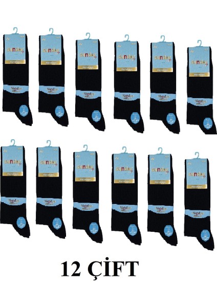 12 Çift Pamuklu Erkek Soket Çorap