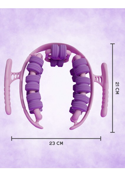 Kas Gevşetici Masaj Aleti 28 Tekerlekli Ayarlanabilir Lenf Drenaj Rulosu Bacak Kol Selülit Mor modelleri