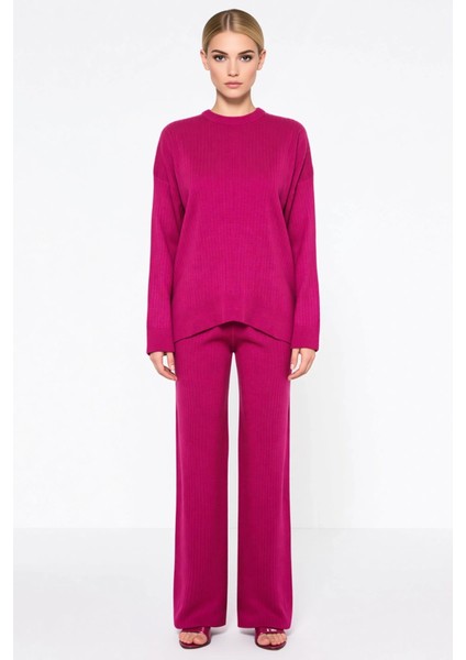 Kadın Alt Üst Fitilli Triko Takım Bisiklet Yaka Düşük Kol Fonksiyonel Dayanıklı Kaliteli Konforlu fırsatları