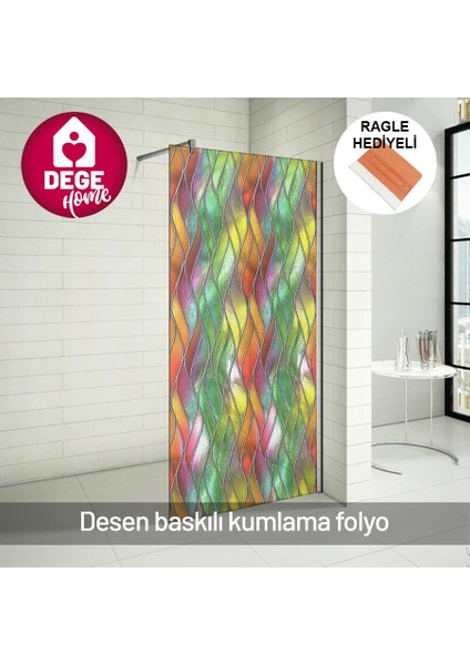 Vitray Desenli Buzlu Cam Folyosu. Duşakabin, Mutfak, Banyo, Ofis Camı. Desen No: 11004