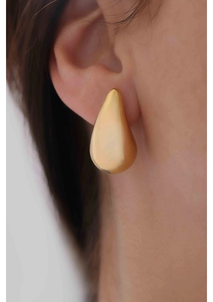 Damla Formlu Kaplama Gold Çelik Kadın Küpe fiyatları