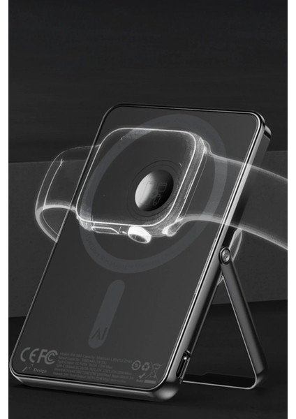 PW580 5.000 Mah 20W Type-C 15W Kablosuz Şarj 3W Saat Şarj ve 5W Kulaklık Şarj Destekli Pd Hızlı Şarj Magsafe Powerbank - Siyah fiyatları