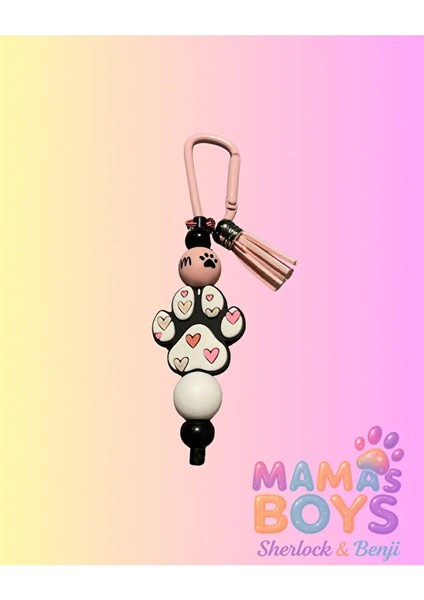 Pembe Pati Figürlü Anahtarlık - Charm - Çanta Aksesuarı