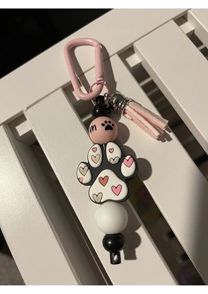Pembe Pati Figürlü Anahtarlık - Charm - Çanta Aksesuarı fiyatları