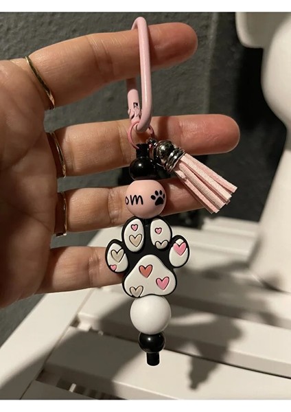 Pembe Pati Figürlü Anahtarlık - Charm - Çanta Aksesuarı modelleri