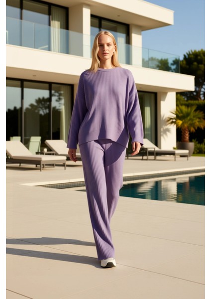 Kadın Alt Üst Fitilli Triko Takım Bisiklet Yaka Düşük Kol Fonksiyonel Dayanıklı Kaliteli Konforlu fiyatları