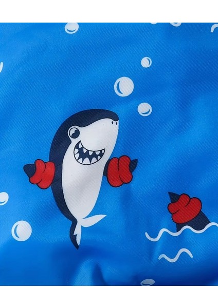 Mavi Köpekbalığı Desenli Kısa Kollu Tulum Mayo – Fermuarlı, Esnek ve Rahat Bebek Swimwear fırsatları