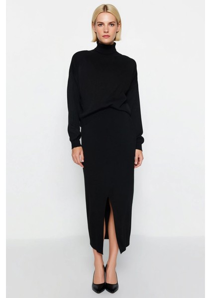 Kadın Alt Üst Balıkçı Yaka Midi Etekli Triko Takım Fonksiyonel Dayanıklı Kaliteli Konforlu Estetik fırsatları