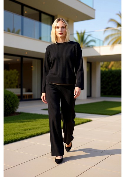 Kadın Alt Üst Fitilli Triko Takım Bisiklet Yaka Düşük Kol Fonksiyonel Dayanıklı Kaliteli Konforlu fiyatları