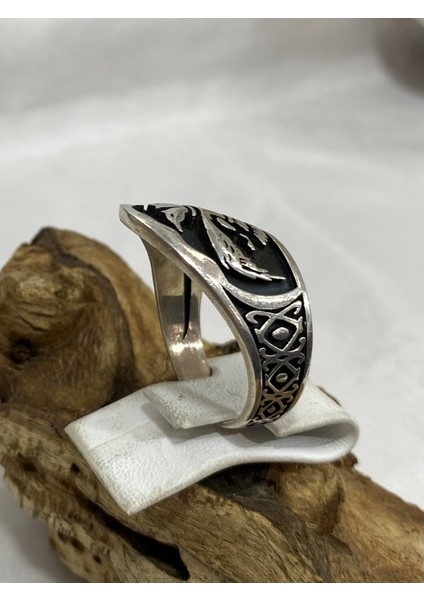 Gümüş Çif Başlı Kartal Modeli Erkek Yüzük fiyatları