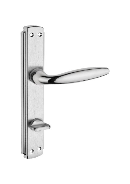 Tombik Kol Aynalı Nikel Saten Wc Kapı Kolu