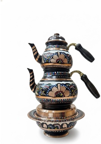 Erzincan Işleme Osmanlı Ocaklı Çaydanlık Takımı