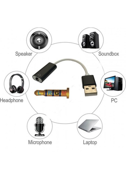 USB Harici Ses Kartı 7.1ch 3.5mm Mikrofonlu Kulaklık Tek Port Girişli fırsatları