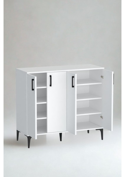 Valencia 4 Kapaklı Mutfak,kiler Dolabı,kahve Köşesi Çok Amaçlı Dolap Beyaz fırsatları