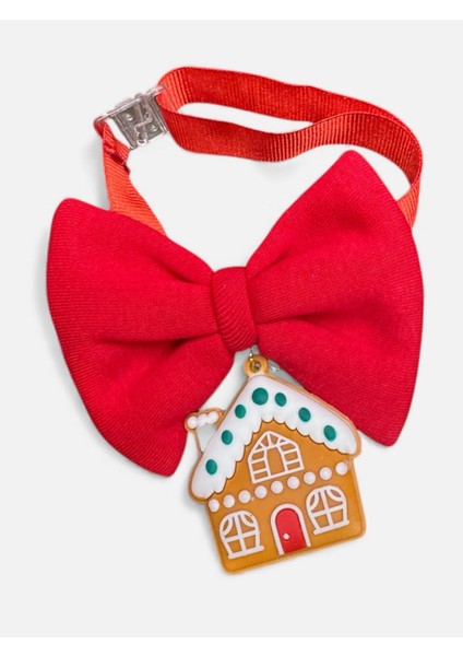 Gingerhome Kedi Papyon Tasması | Kırmızı Fiyonk Boyun Aksesuarı | Noel Temalı Kedi Süsü modelleri