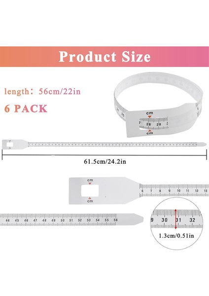 6 Adet Süblimasyon Boşluklar Tumklar Genişlik Ölçücü, Pp Hassas Genişlik Ölçücü, 22 Süblimasyon Boşlukları Için Şaka Ölçekli (Yurt Dışından) modelleri