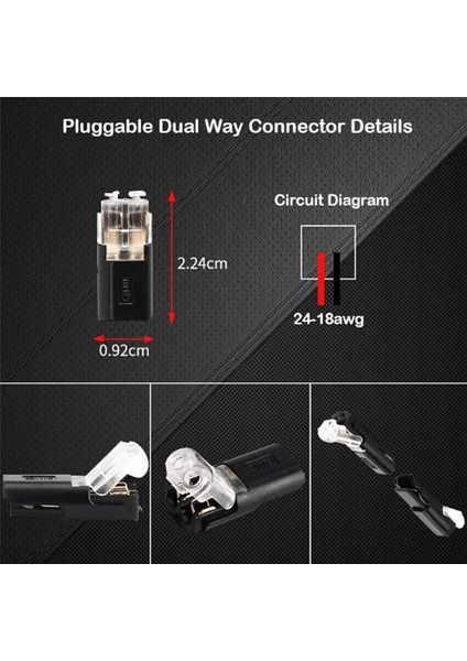Çift Telli Eklenti Konnektörü+Kilitleme Tokası, Tel Sıyırma Yok, Awg 20-24 20PCS Için 2 Yönlü 2 Pin (Yurt Dışından) modelleri