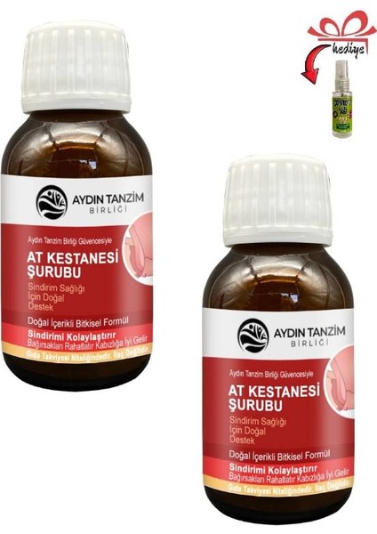 At Kestanesi Şurubu Rahat ve Hafif His Için 50 ml x 2 Ad.+Çörek Otu Yağı ile