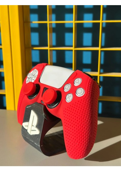 P-5 Silicone Protective Kit – Playstation 5 Dualsense Koruma Seti - Kırmızı modelleri