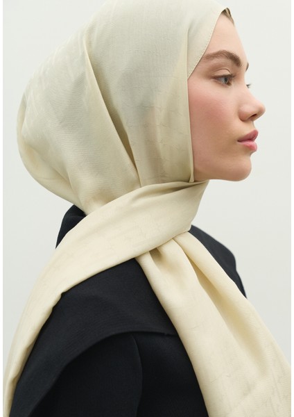 Monogram Pamuk Floş Jakarlı Şal Bej fırsatları