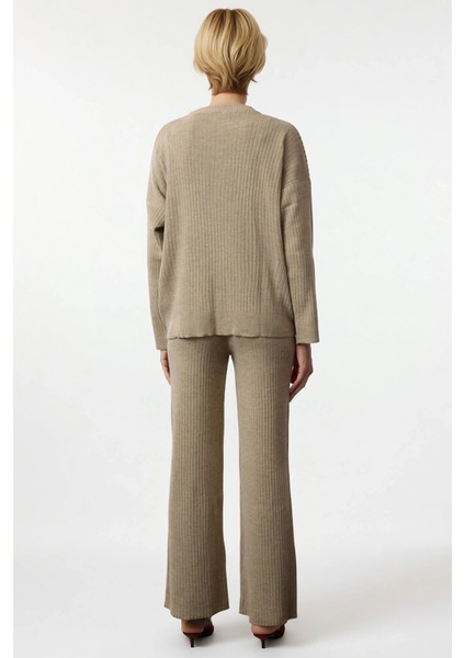 Kadın Alt Üst Fitilli Triko Takım Bisiklet Yaka Düşük Kol Fonksiyonel Dayanıklı Kaliteli Konforlu indirimleri