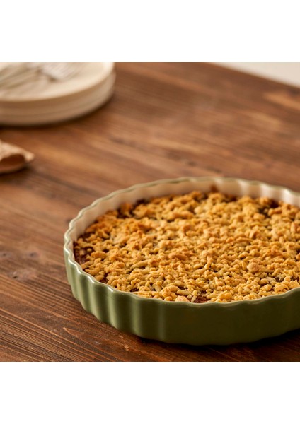 Floral Stoneware Fırın Kabı Beyaz (26X5 Cm) indirimleri