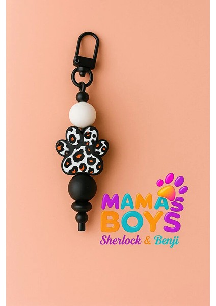 Leopar ve Pati Figürlü Anahtarlık/çanta Aksesuarı