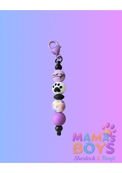 Eğlenceli Desenli Charm Anahtarlık - Çanta Aksesuarı