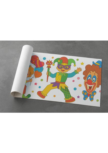 🎪✨ Palyaçoları Boyuyorum – Çocuklar İçin 5 Metrelik Renkli Boyama Rulosu | Eğlenceli Palyaço Teması, İnce Detaylı Karakterler, Keçeli ve Pastel Boyaya Uygun modelleri