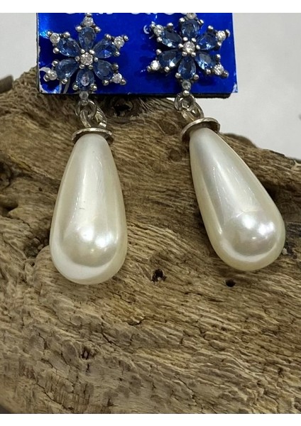 Gümüş Incili Kadın Küpe modelleri