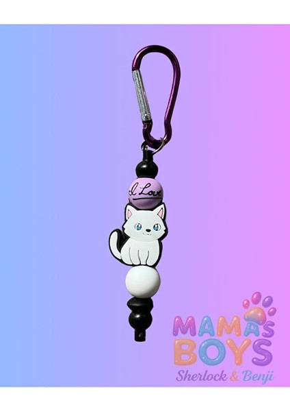 Kedi Charmlı Sevimli Anahtarlık/çanta Aksesuarı