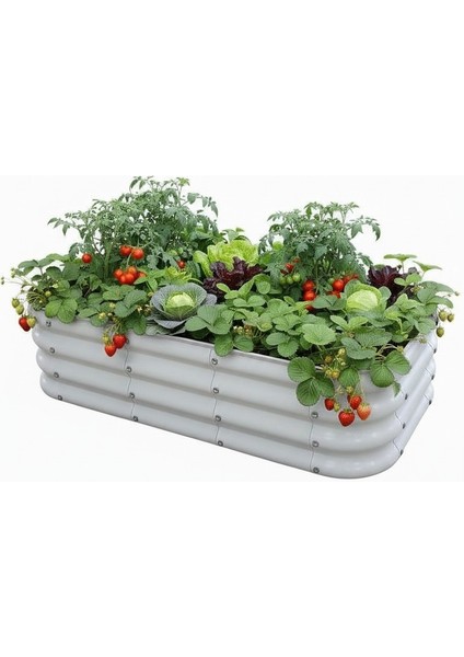 Modüler Yükseltilmiş Bahçe Yatağı Yükseltilmiş Sebze Yatağı No:4 (110X60) Gri