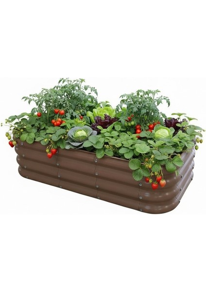 Modüler Yükseltilmiş Bahçe Yatağı Yükseltilmiş Sebze Yatağı No:4 (110X60) Bej