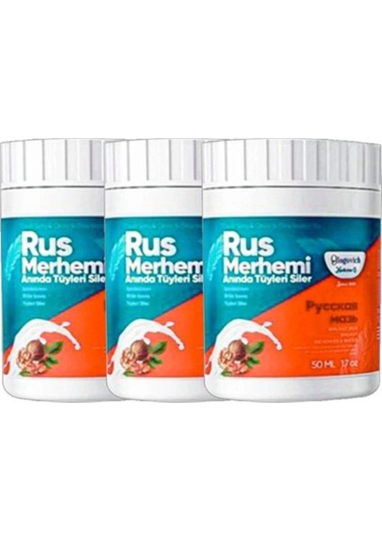 Glegnd Turquoise Tüylere Krem 3 Tane Ceviz & Ceviz Sütü Russ Merhemi 50 ml