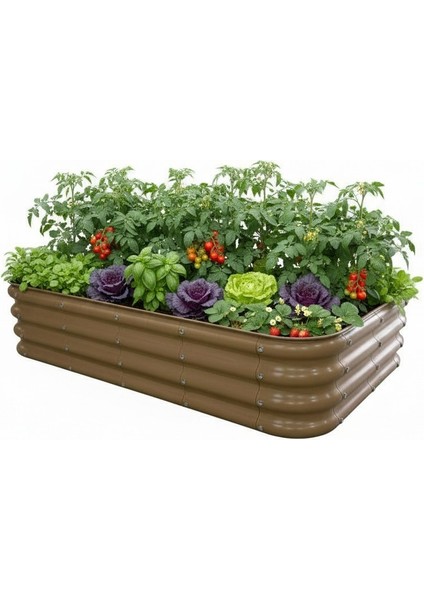 Modüler Yükseltilmiş Bahçe Yatağı Yükseltilmiş Sebze Yatağı No:7 (140X85) Bej