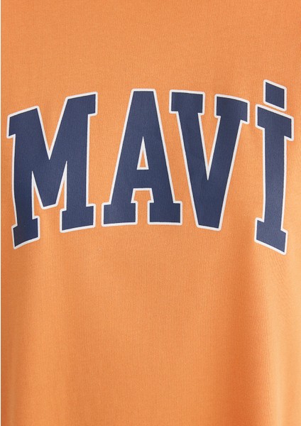 Mavi Logo Baskılı Turuncu Tişört 1600843-71407