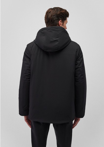 Kapüşonlu Siyah Parka 0110443-900