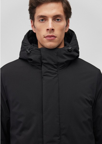 Kapüşonlu Siyah Parka 0110443-900