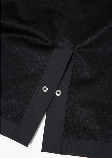 Su İtici Kapüşonlu Siyah Uzun Ceket 0110430-900