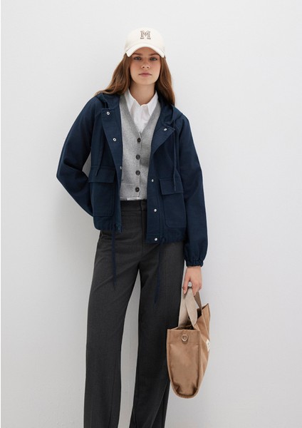 Kapüşonlu Lacivert Ceket 110775-82906