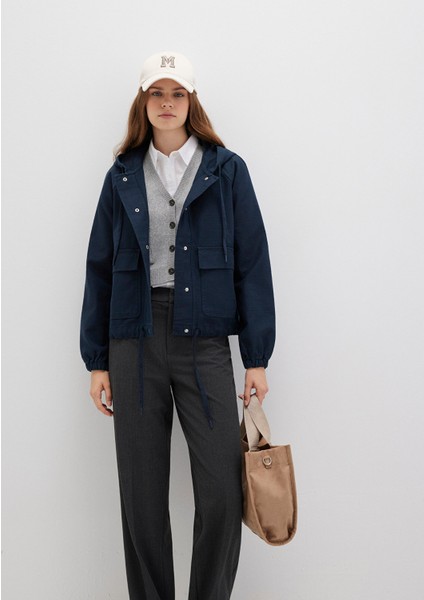 Kapüşonlu Lacivert Ceket 110775-82906